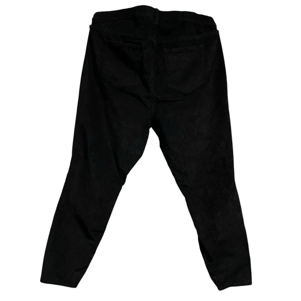 Black Corduroy High Rise Rockstar Super Skinny Pants Plus Size 22 - Picture 3 of 5